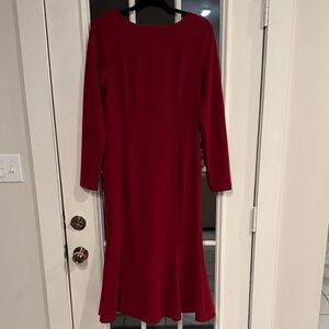 Alexia Admor Burgundy Long Sleeve Dress